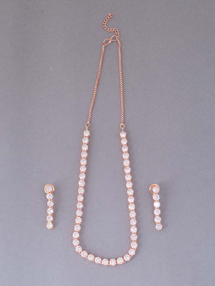 Rose Gold Martha Zirconia Jewellery Set