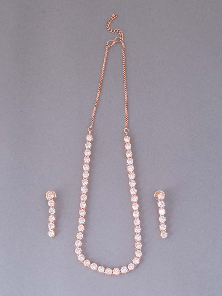 Rose Gold Martha Zirconia Jewellery Set