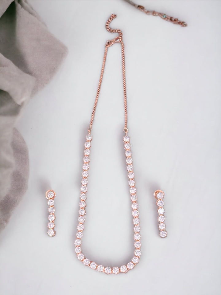Rose Gold Martha Zirconia Jewellery Set