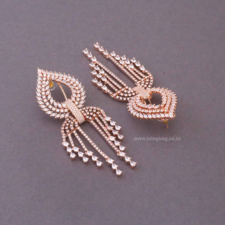 Rose Gold Martinae Zirconia Danglers