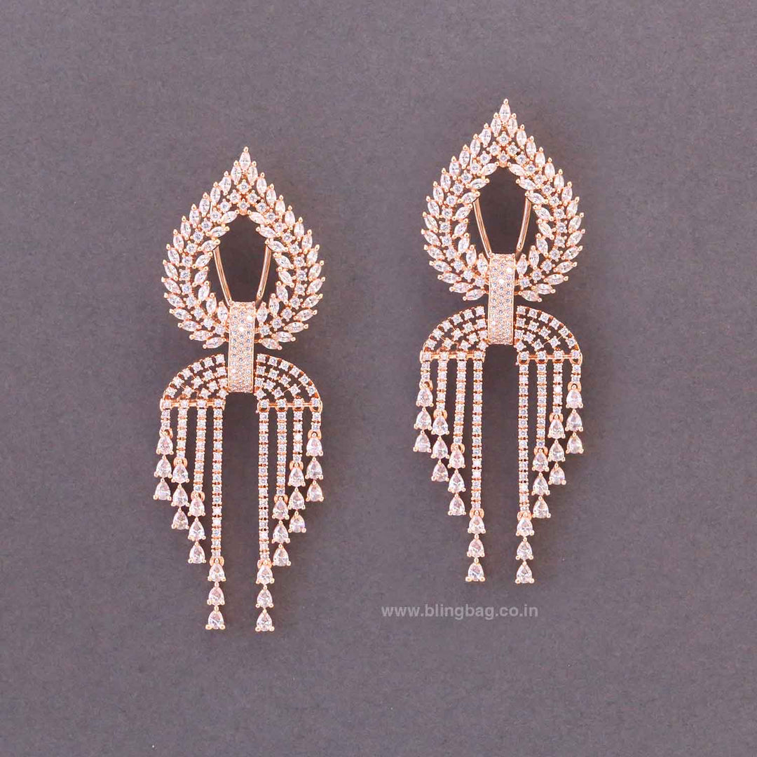 Rose Gold Martinae Zirconia Danglers