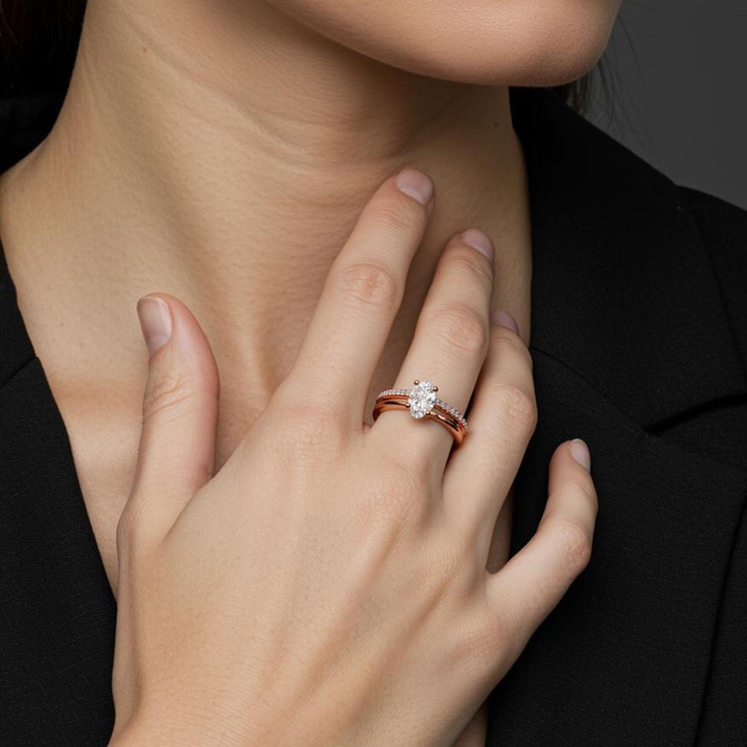 Rose Gold Melisa Zirconia Ring