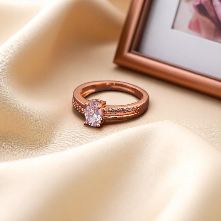 Rose Gold Melisa Zirconia Ring