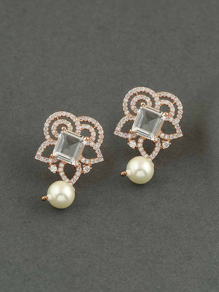 Rose Gold Melody Zirconia Danglers