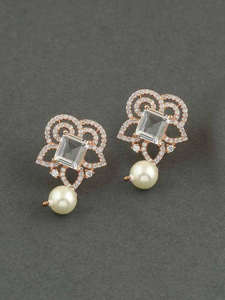 Rose Gold Melody Zirconia Danglers