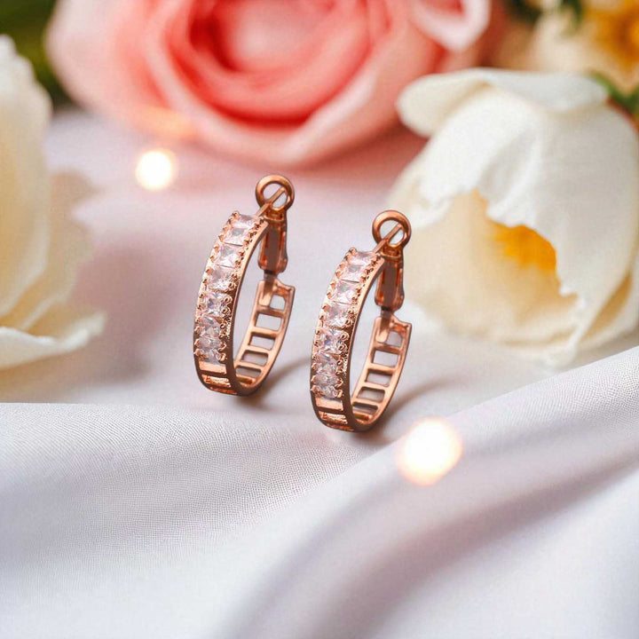 Rose Gold Milly Zirconia Hoops