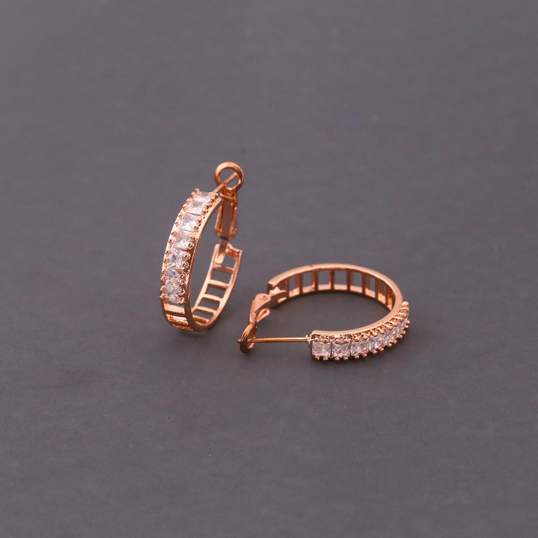 Rose Gold Milly Zirconia Hoops