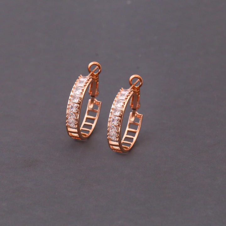 Rose Gold Milly Zirconia Hoops