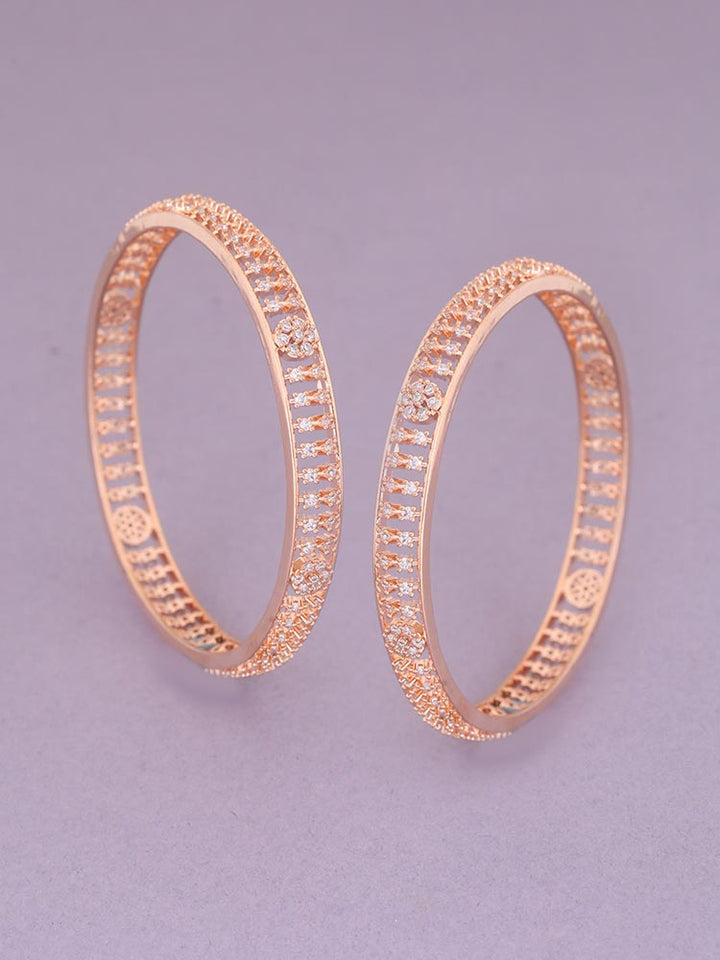 Rose Gold Mina Zirconia Bangles