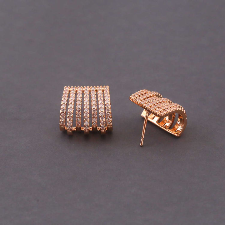 Rose Gold Minha Zirconia Studs