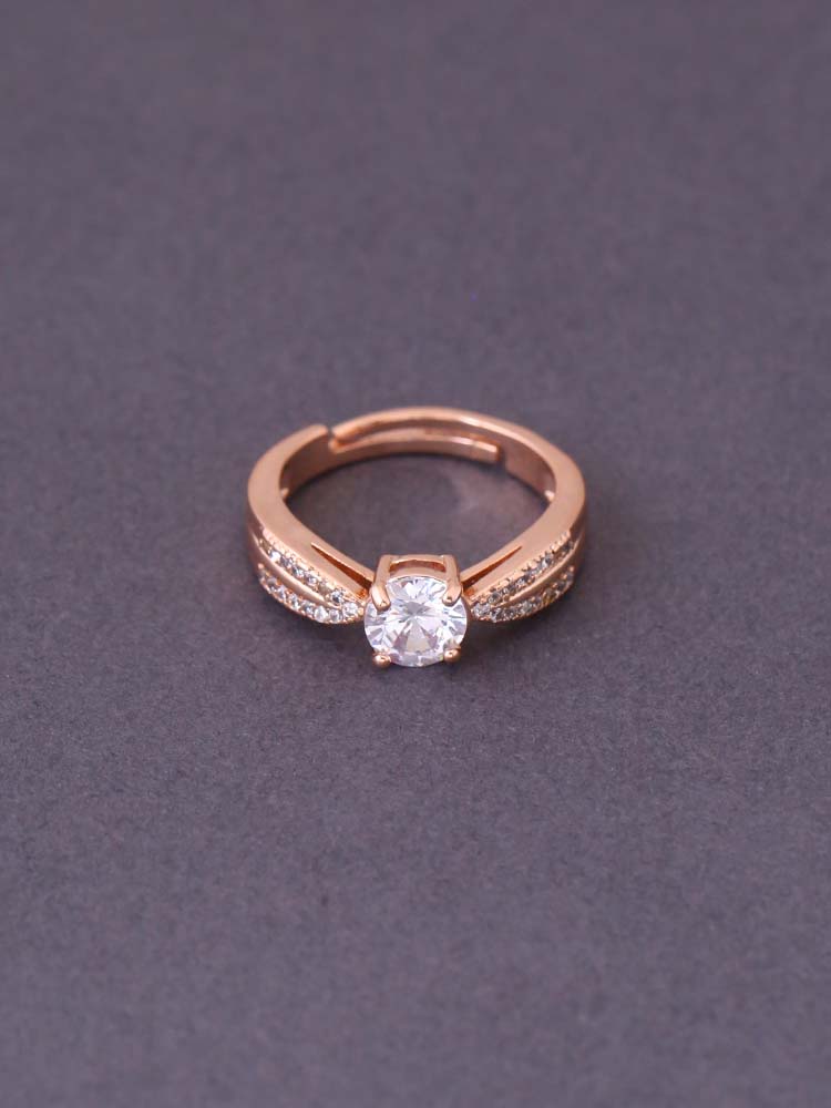 Rose Gold Minissha Zirconia Ring