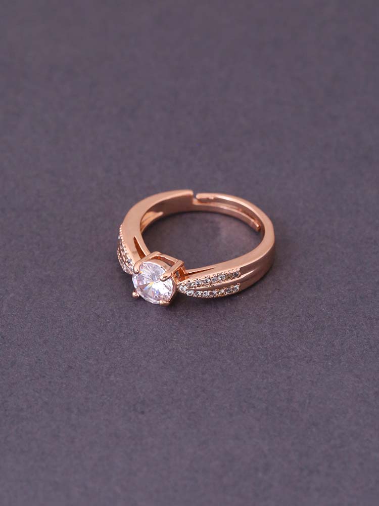 Rose Gold Minissha Zirconia Ring
