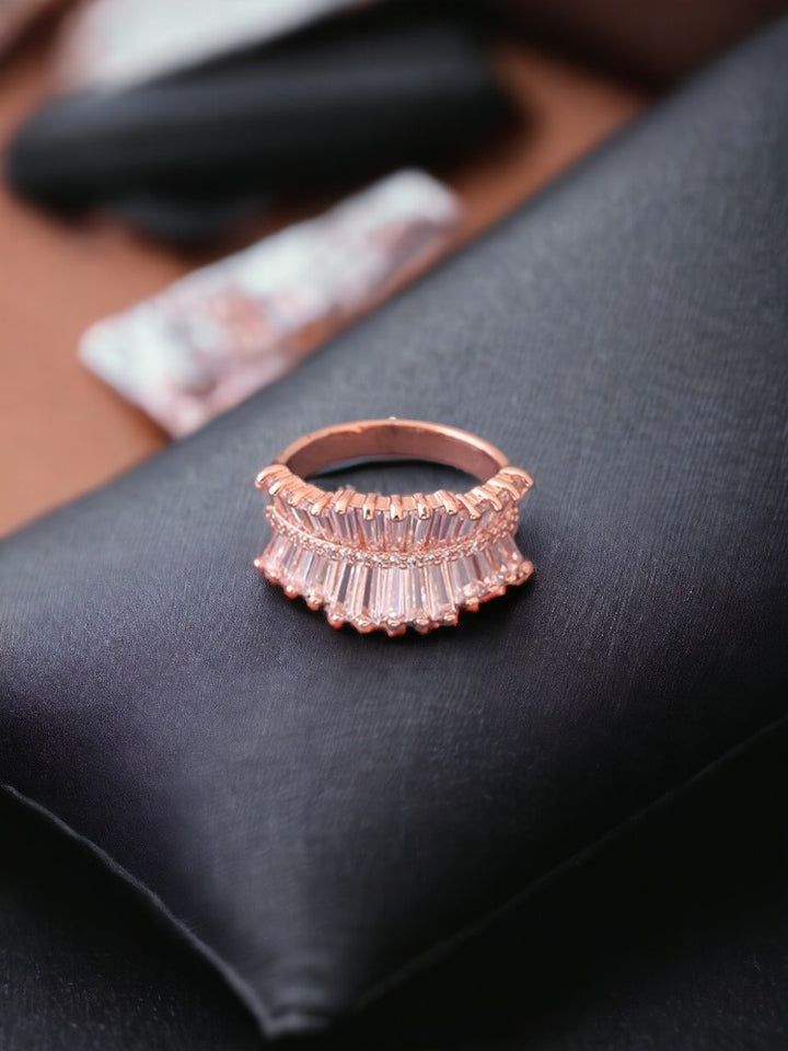 Rose Gold Myra Zirconia Ring - EOSS