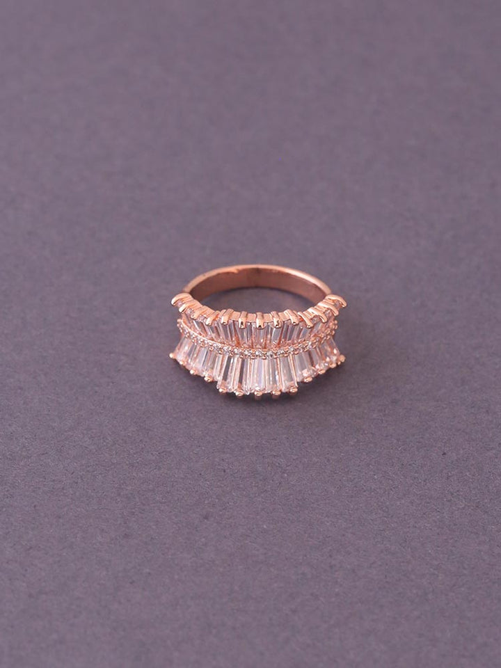 Rose Gold Myra Zirconia Ring - EOSS