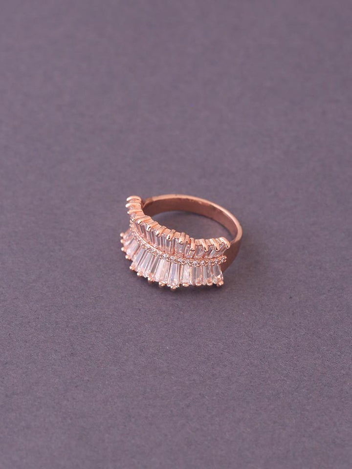 Rose Gold Myra Zirconia Ring - EOSS