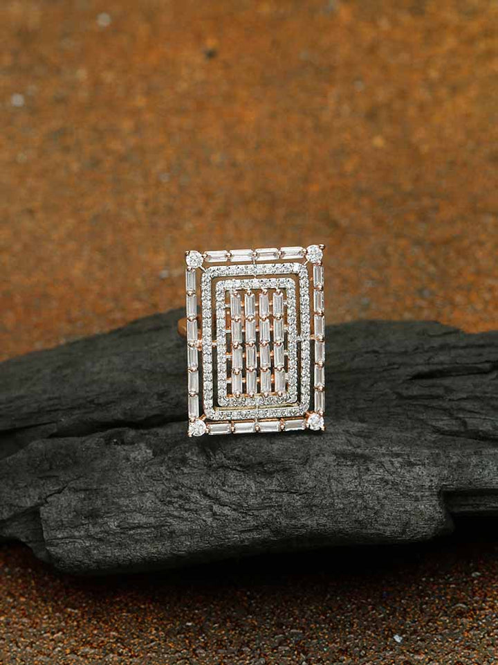 Rose Gold Nadya Zirconia Ring