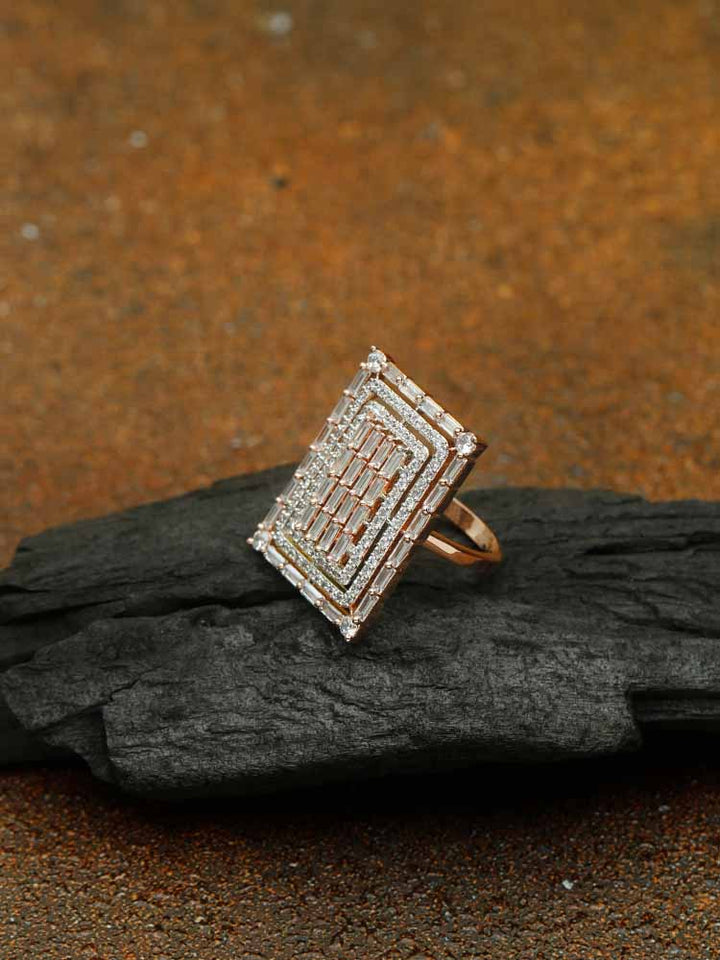 Rose Gold Nadya Zirconia Ring