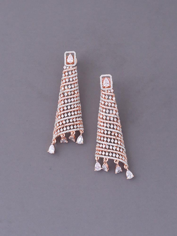 Rose Gold Narda Zirconia Danglers