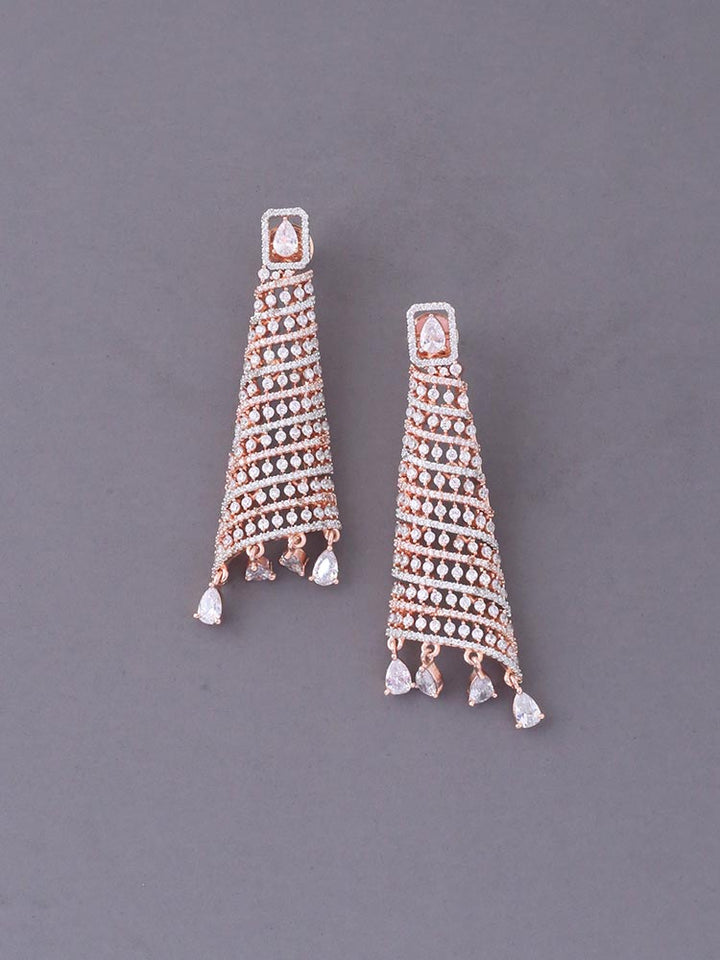 Rose Gold Narda Zirconia Danglers