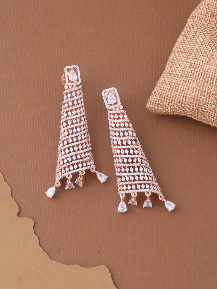 Rose Gold Narda Zirconia Danglers