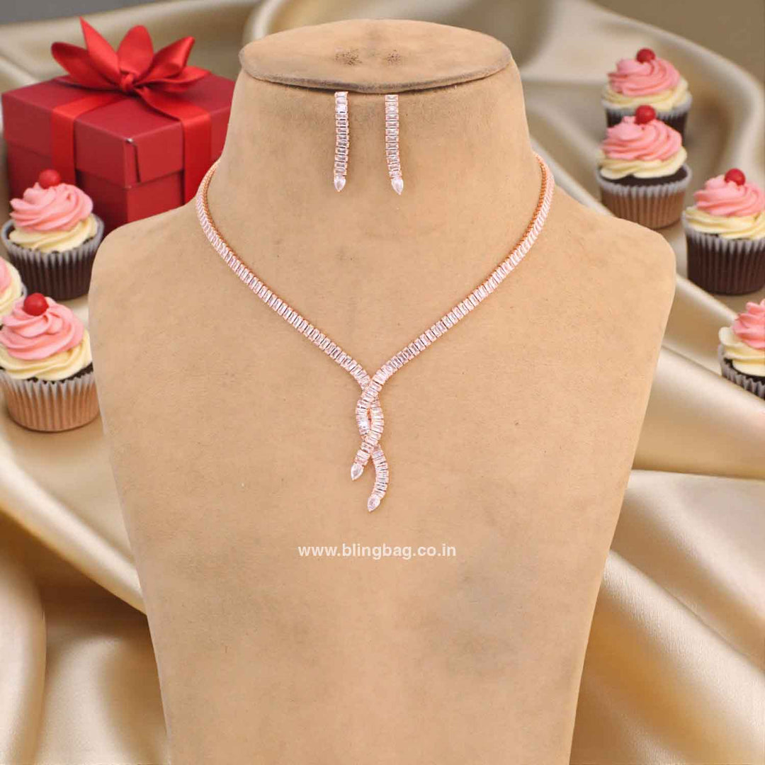 Rose Gold Nataliee Zirconia Combo Set