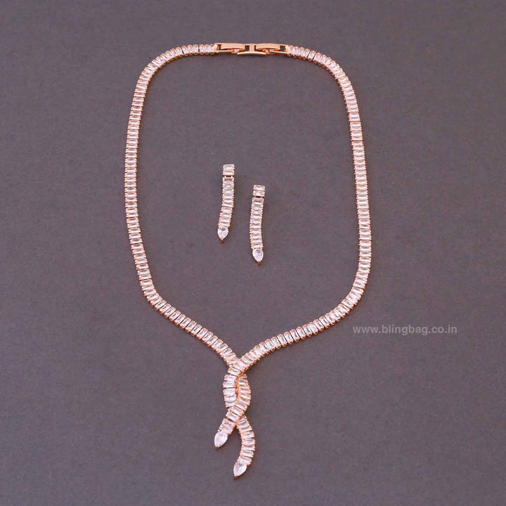 Rose Gold Nataliee Zirconia Combo Set