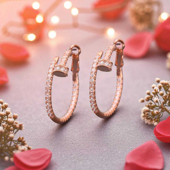 Rose Gold Nyah Zirconia Hoops