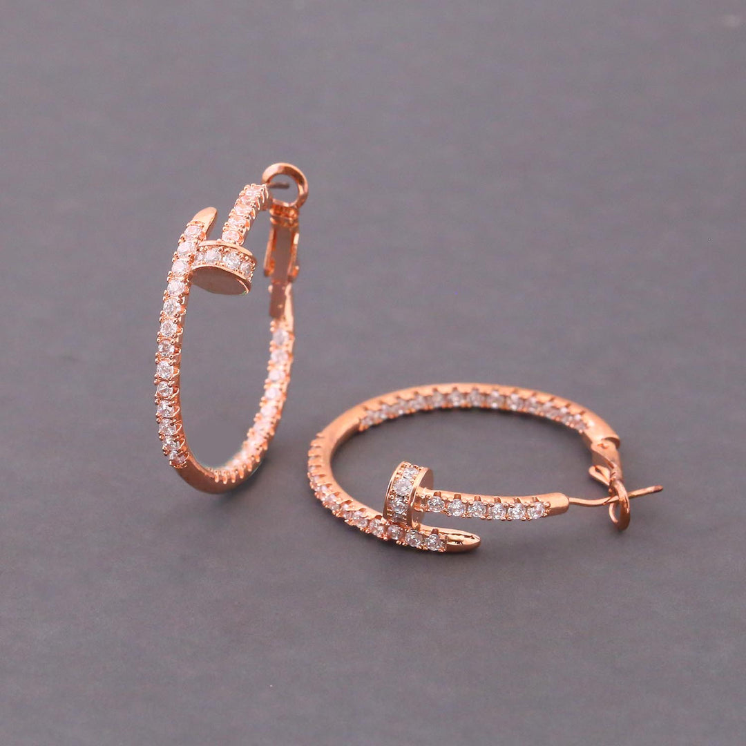 Rose Gold Nyah Zirconia Hoops