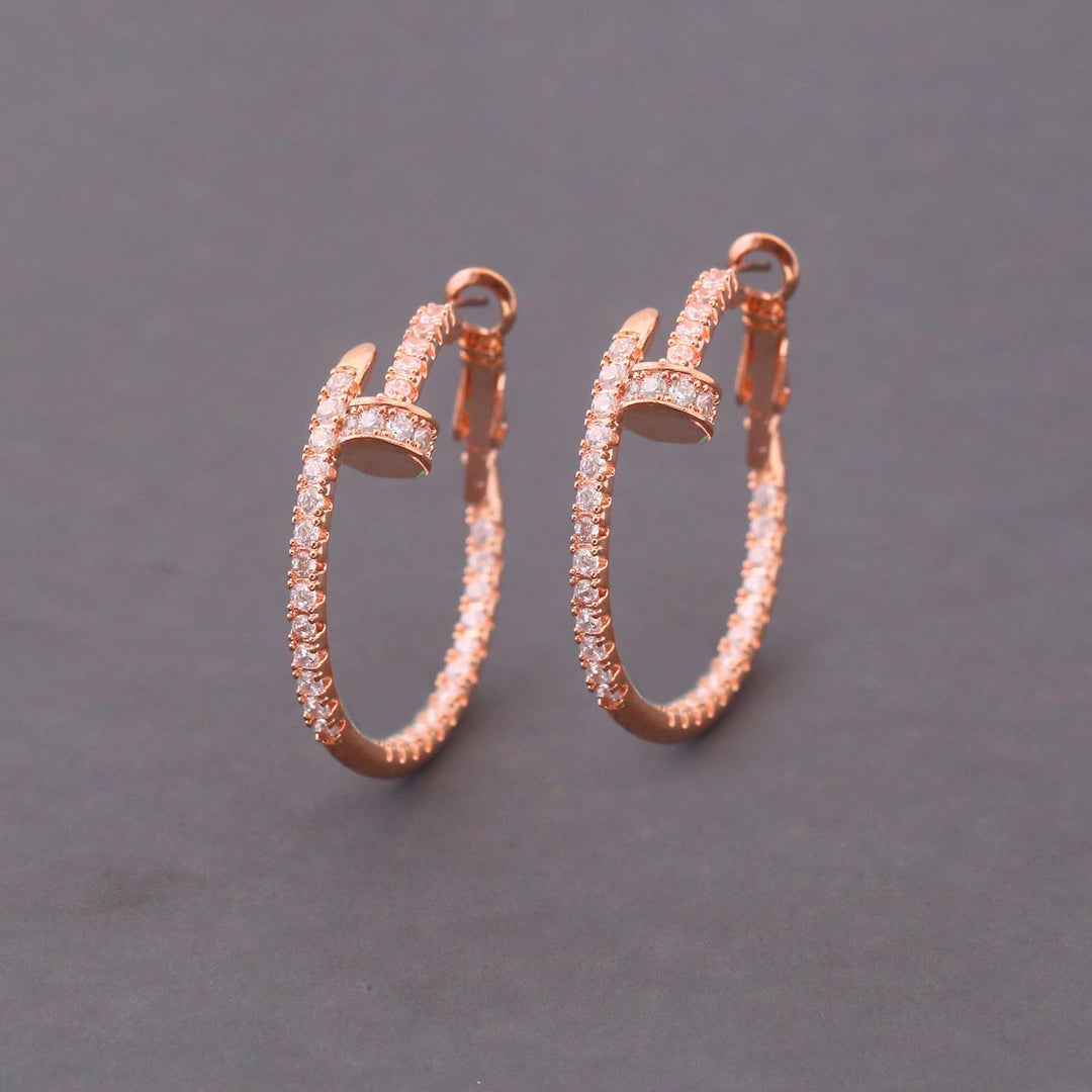 Rose Gold Nyah Zirconia Hoops