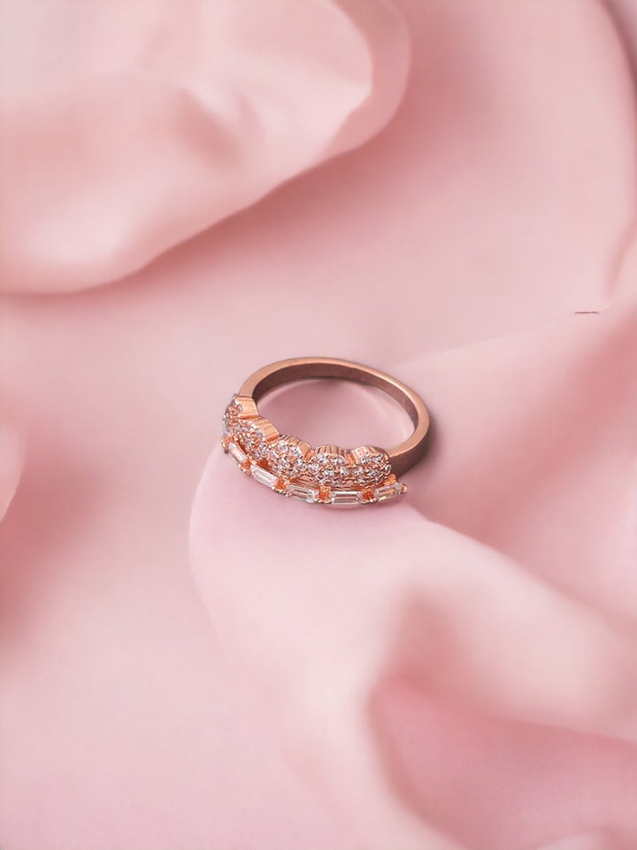 Rose Gold Ojal Zirconia Ring - EOSS