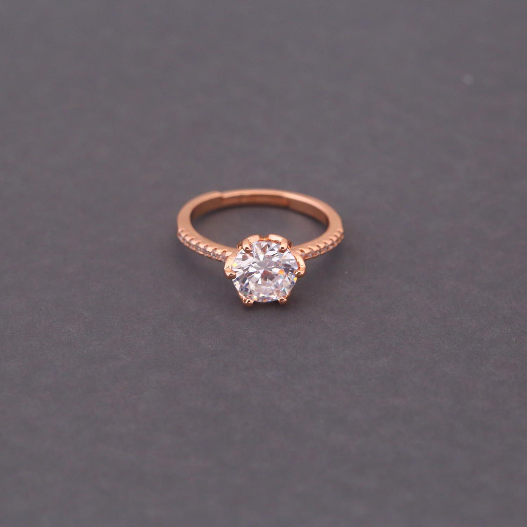 Rose Gold Pixie Zirconia Ring