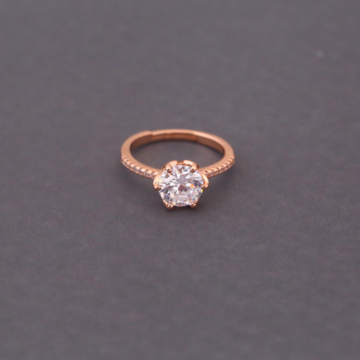 Rose Gold Pixie Zirconia Ring