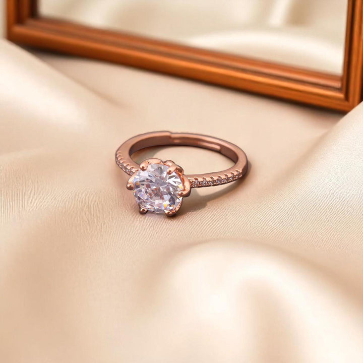 Rose Gold Pixie Zirconia Ring