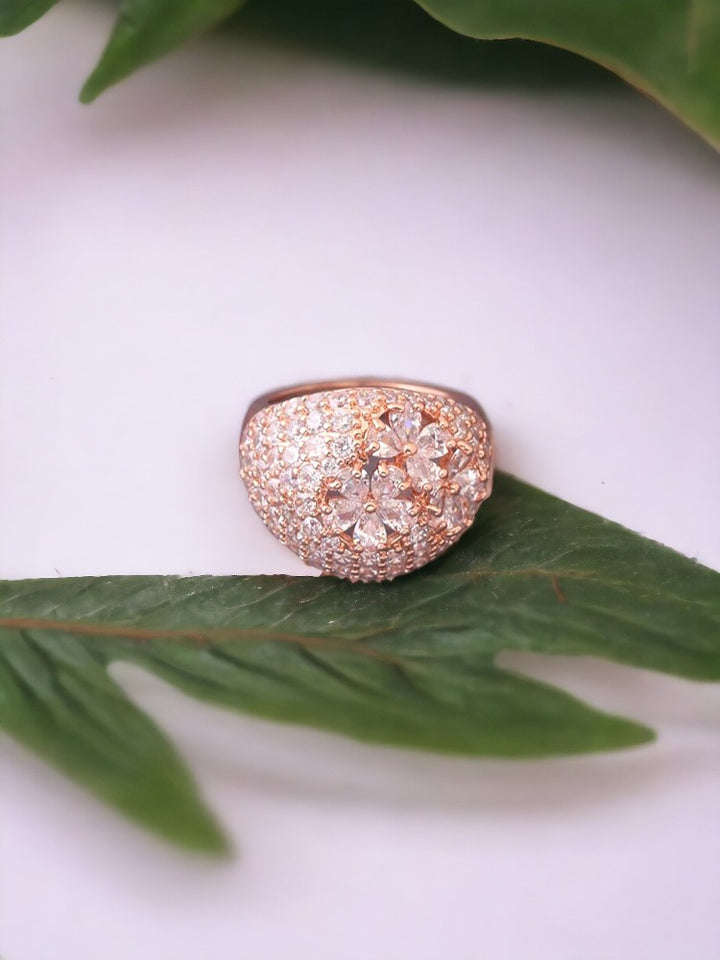 Rose Gold Primrose Zirconia Ring - EOSS