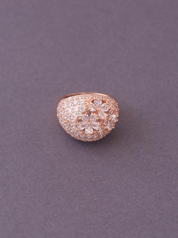 Rose Gold Primrose Zirconia Ring - EOSS