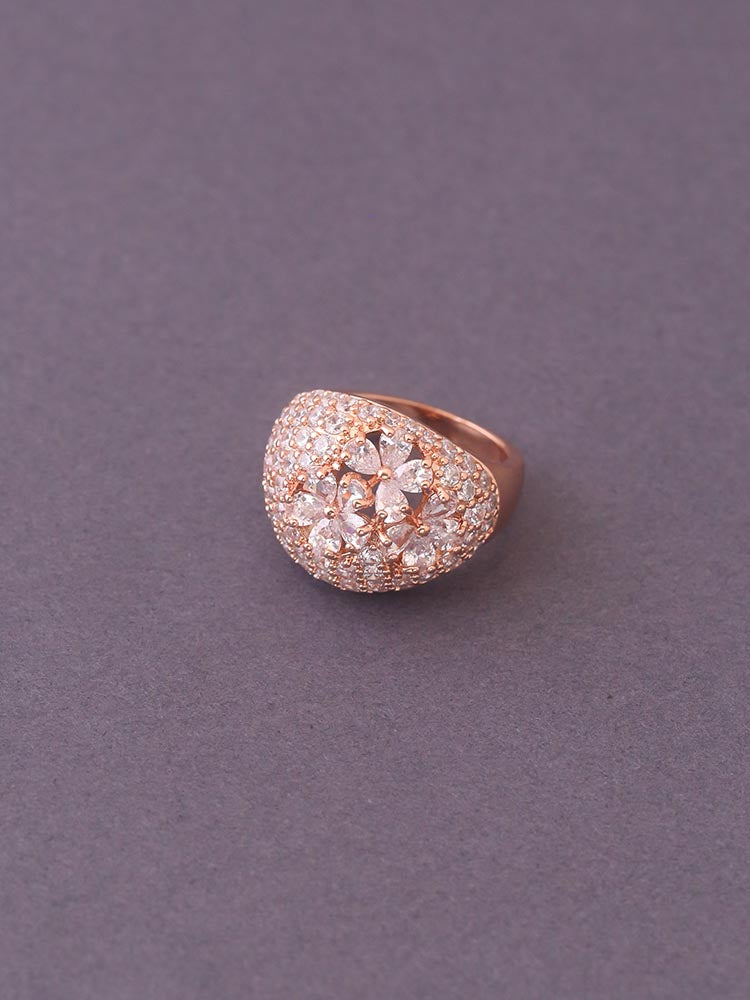 Rose Gold Primrose Zirconia Ring - EOSS