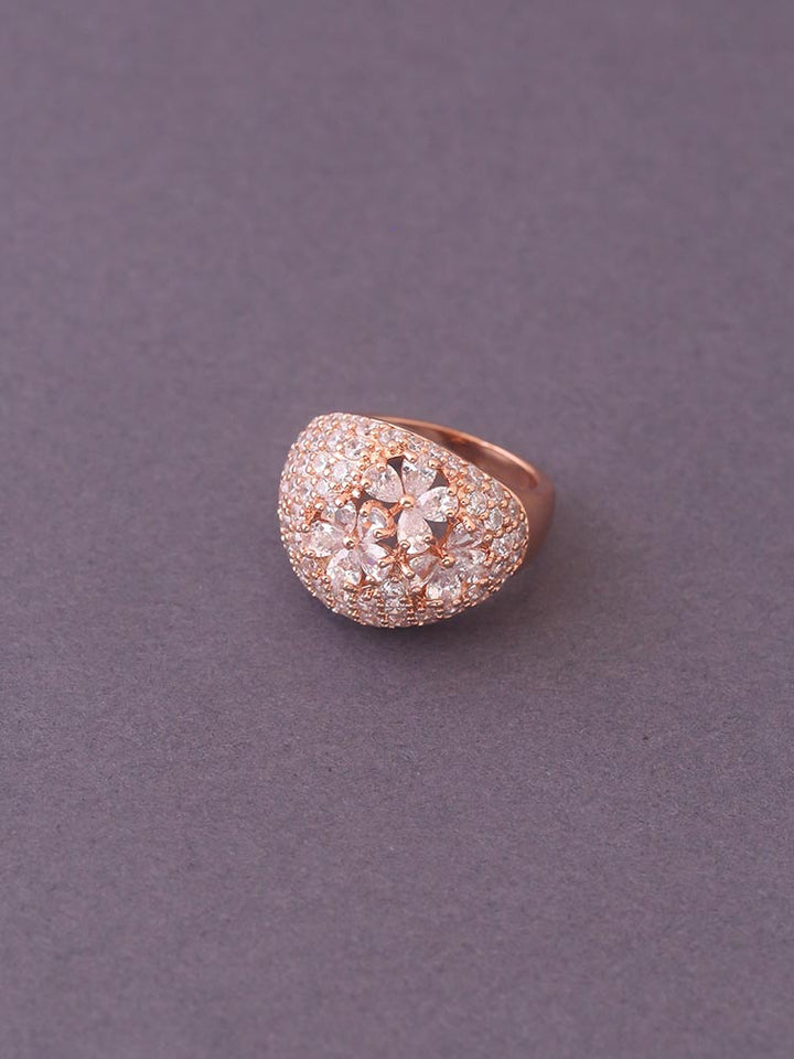 Rose Gold Primrose Zirconia Ring - EOSS