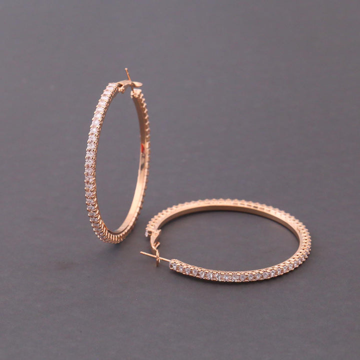 Rose Gold Raine Zirconia Hoops