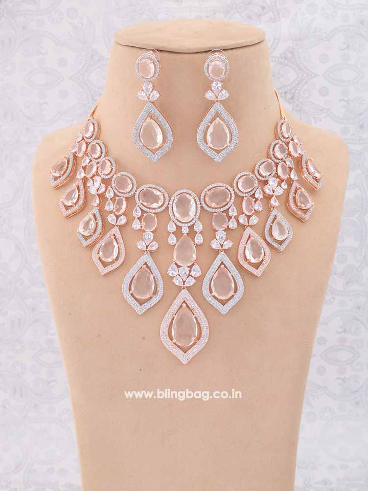 Rose Gold Rohesia Zirconia Jewellery Set
