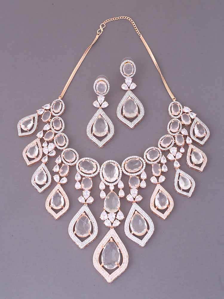 Rose Gold Rohesia Zirconia Jewellery Set