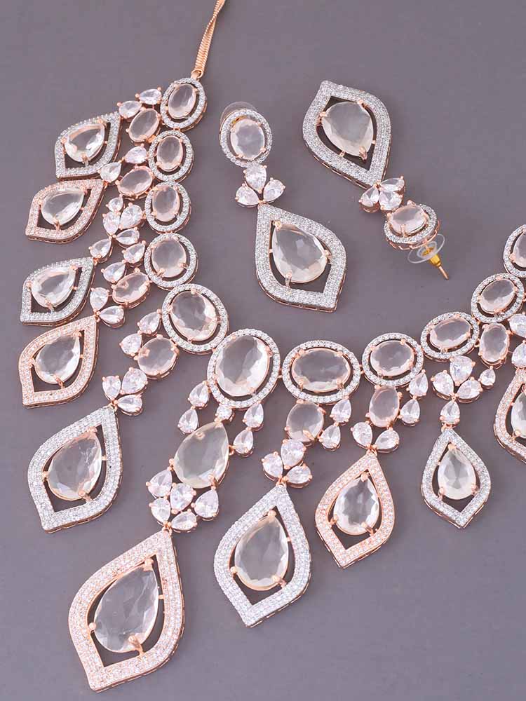 Rose Gold Rohesia Zirconia Jewellery Set