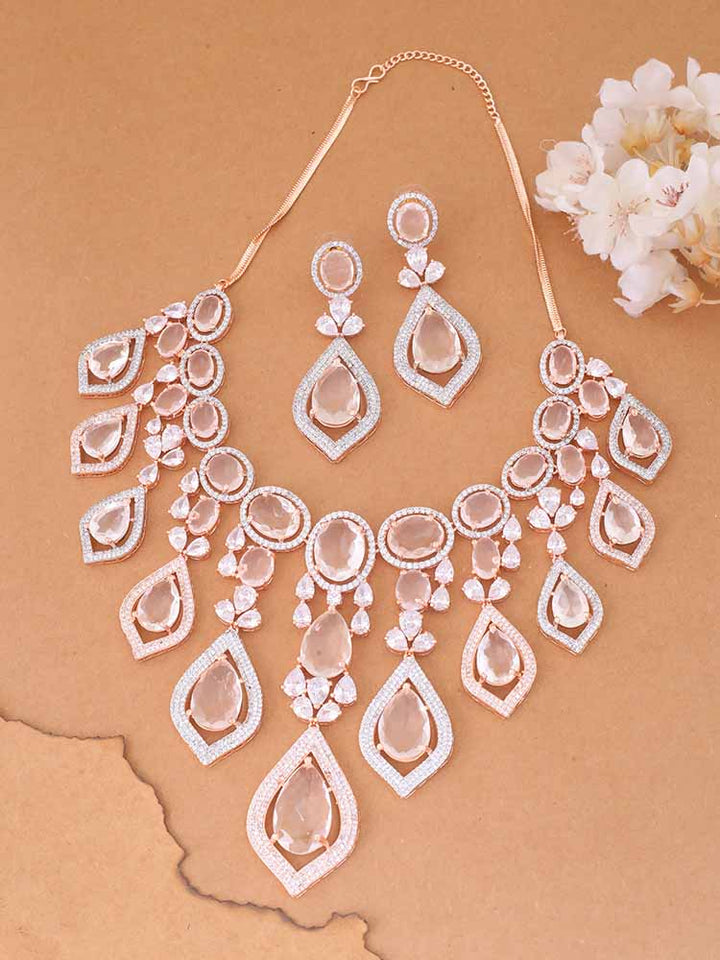 Rose Gold Rohesia Zirconia Jewellery Set
