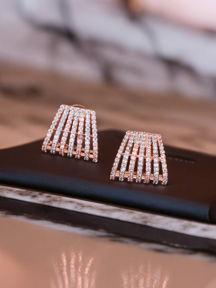 Rose Gold Rue Studs