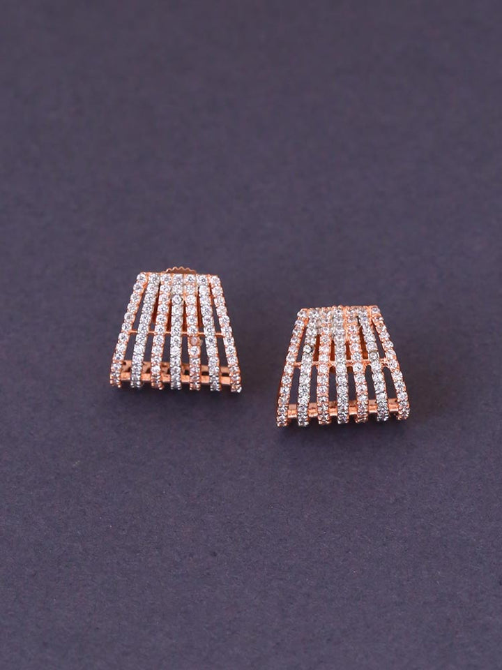 Rose Gold Rue Studs