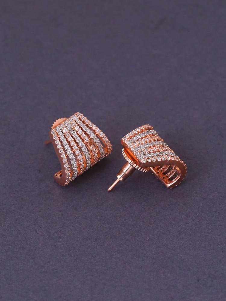 Rose Gold Rue Studs