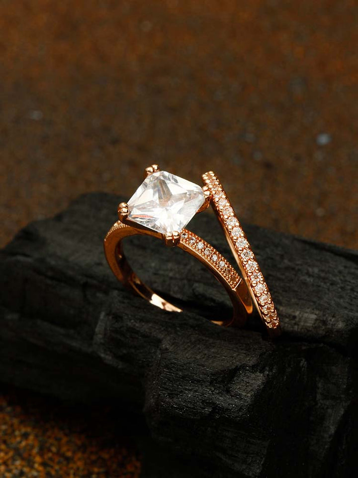 Rose Gold Ruskin Zirconia Ring