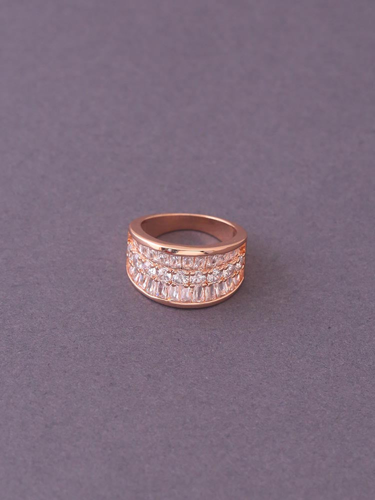 Rose Gold Sangram Zirconia Ring - EOSS