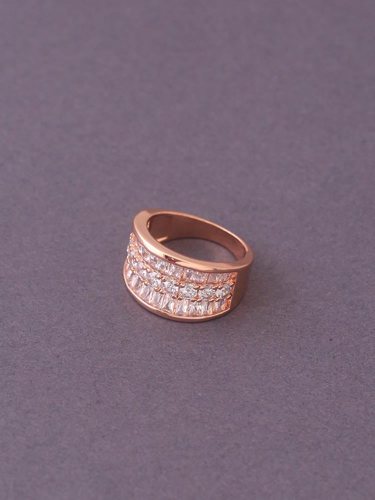 Rose Gold Sangram Zirconia Ring - EOSS