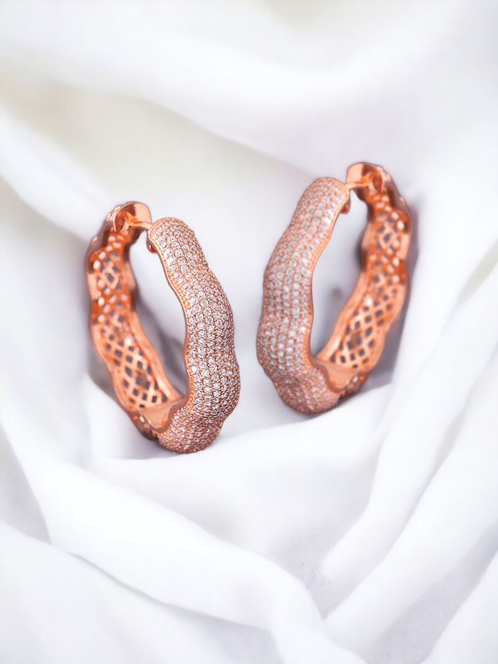 Rose Gold Sanjita Zirconia Hoop