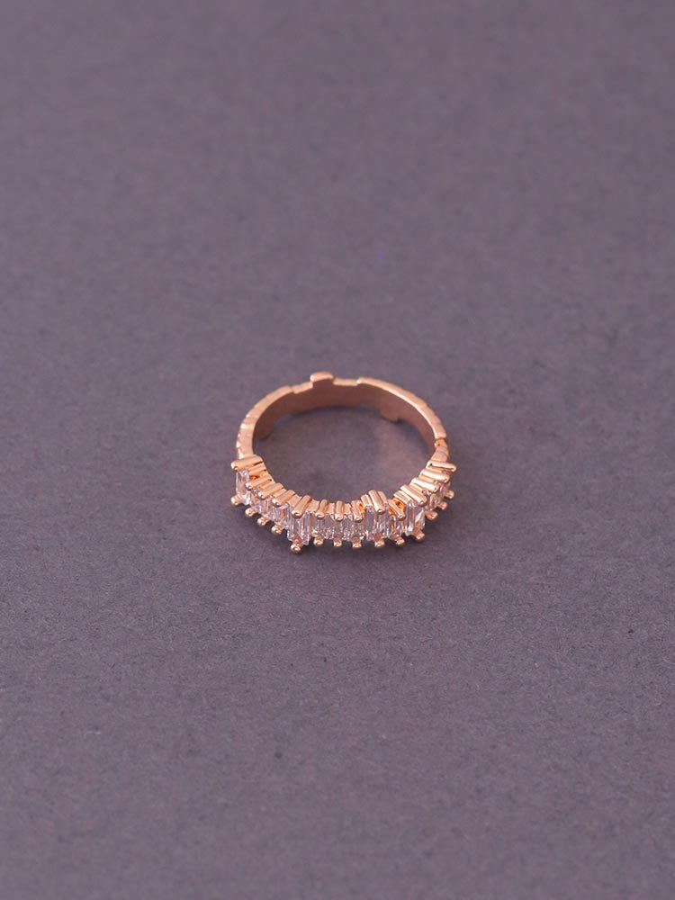 Rose Gold Saoirse Zirconia Ring - EOSS